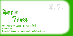 mate tima business card