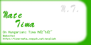 mate tima business card